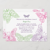 Une invitation de Fête de la mariée du flottement (Devant / Derrière)