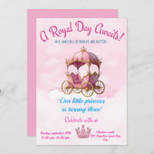 Une invitation de fête de princesse magique (Devant / Derrière)