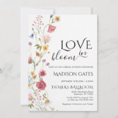 Une invitation de fête prénuptiale florale (Devant)