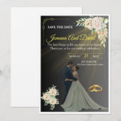 Une invitation de mariage avec un design simple ma (Devant / Derrière)