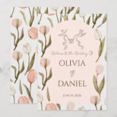 Une invitation de mariage avec une touche rêveuse (Devant / Derrière)