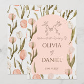 Une invitation de mariage avec une touche rêveuse  (Devant / Derrière)
