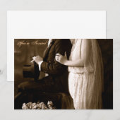 Une invitation de mariage des années 1920 (Devant / Derrière)