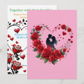 Une invitation de mariage joyeuse (Devant / Derrière)