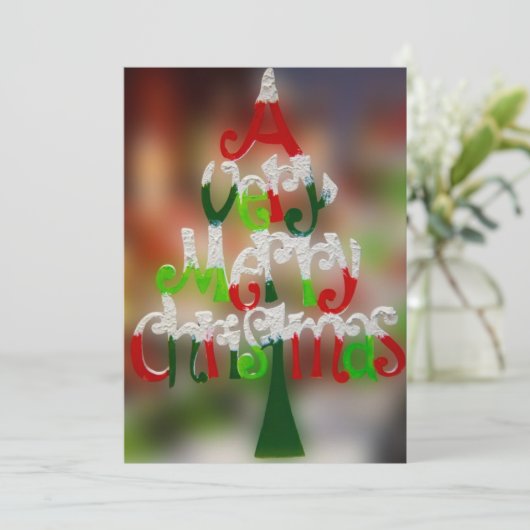 Une invitation de Noël très joyeuse (Debout devant)