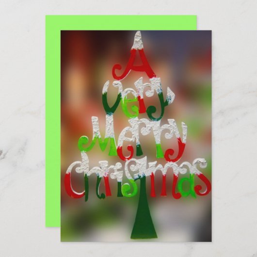 Une invitation de Noël très joyeuse (Devant / Derrière)