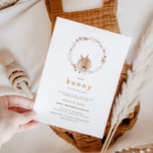 Une Invitation Du Baby shower De Pâques De Lapin