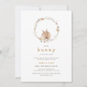 Une Invitation Du Baby shower De Pâques De Lapin (Devant)