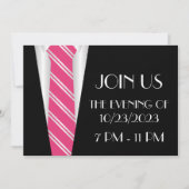 Une invitation formelle en smoking rose (Devant)