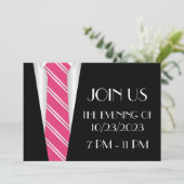 Une invitation formelle en smoking rose (Debout devant)