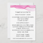 Une invitation formelle en smoking rose (Dos)