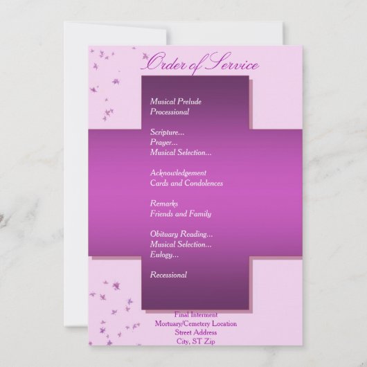 Une invitation funèbre/programme de la belle vie (Dos)