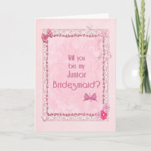 Une invitation junior de demoiselle d'honneur de