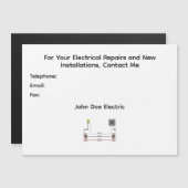 Une invitation magnétique d'électricien pour les c (Devant / Derrière)