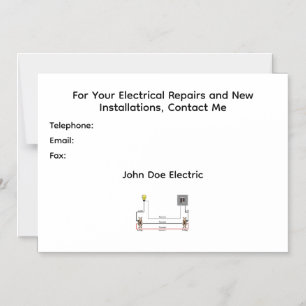 Une invitation magnétique d'électricien pour les c