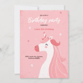 Une invitation mignonne pour une fille avec une li (Devant)