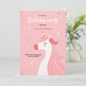 Une invitation mignonne pour une fille avec une li (Debout devant)