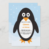 Une invitation pingouin parfaite pour un anniversa (Devant / Derrière)