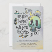 Une Invitation Plate De La Fête D'Halloween (Devant)