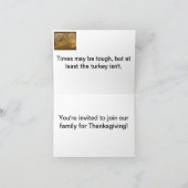 Une invitation pour le repas de Thanksgiving. (Intérieur)