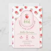Une invitation pour un premier anniversaire Cherry (Devant)