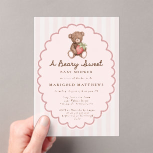 Une invitation pour une baby shower Beary Sweet