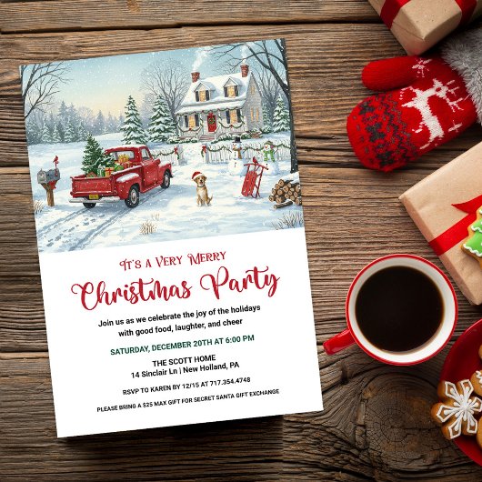 Une invitation rétro pour un très joyeux Noël 
