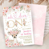 Une Invitation Rose Dorée pour une Fille qui Fête
