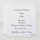 Une invitation royale élégante à un événement (Dos)