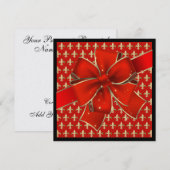 Une Invitation Royale Élégante Red Bow (Devant / Derrière)