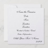 Une invitation royale et élégante (Dos)