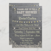 Une invitation rustique de baby shower de pot de (Devant / Derrière)