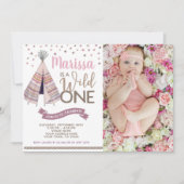 Une invitation sauvage d'anniversaire de Teepee (Devant)