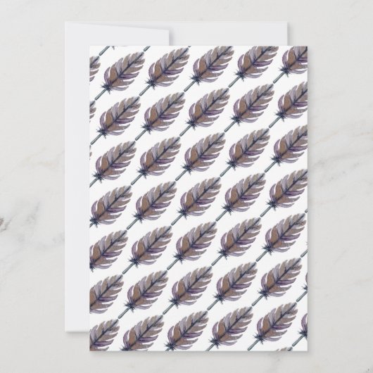 Une invitation sauvage d'anniversaire de Teepee (Dos)