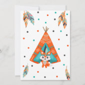 Une invitation sauvage d'anniversaire de Teepee de (Dos)