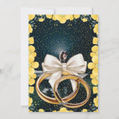 Une invitation séchée ornée de fleurs de narcisse (Dos)