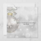 Une invitation simple et élégante à la fête de Noë (Dos)