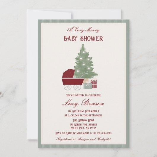 Une invitation très joyeuse au Baby shower (Devant)