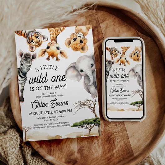 Une Invitation Un Peu Sauvée | Baby shower Safari