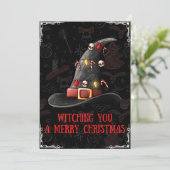 Une Jolie Carte Casquette De Sorcière De Noël (Debout devant)