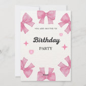 Une jolie invitation à une fête d'anniversaire (Dos)