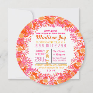 UNE JOLIE Invitation Bat mitzvah DE JOURNÉE