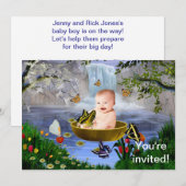 Une jolie invitation pour bébé nature (Devant / Derrière)