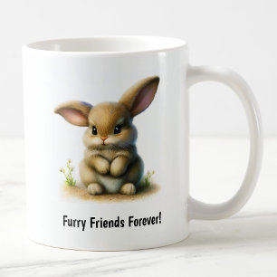Une jolie Mug de café lapin peint en 3D