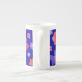 Une jolie Mug de Chine à fleur bleu foncé (Dos)