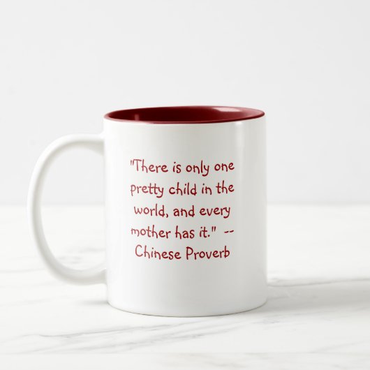 Une jolie tasse de Drinkware de citation (Gauche)