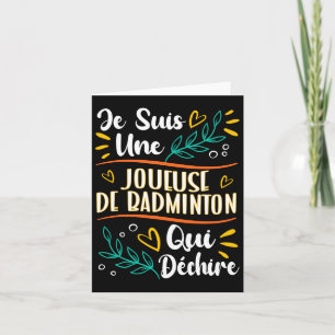 Une Joueuse De Badminton Qui Déchire Cadeau Badmin Kaart