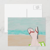 Une journée à la plage Carte postale (Devant / Derrière)