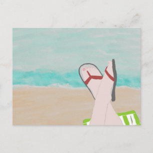 Une journée à la plage Carte postale