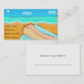 Une journée au Carte de visite pédicure de plage (Devant / Derrière)